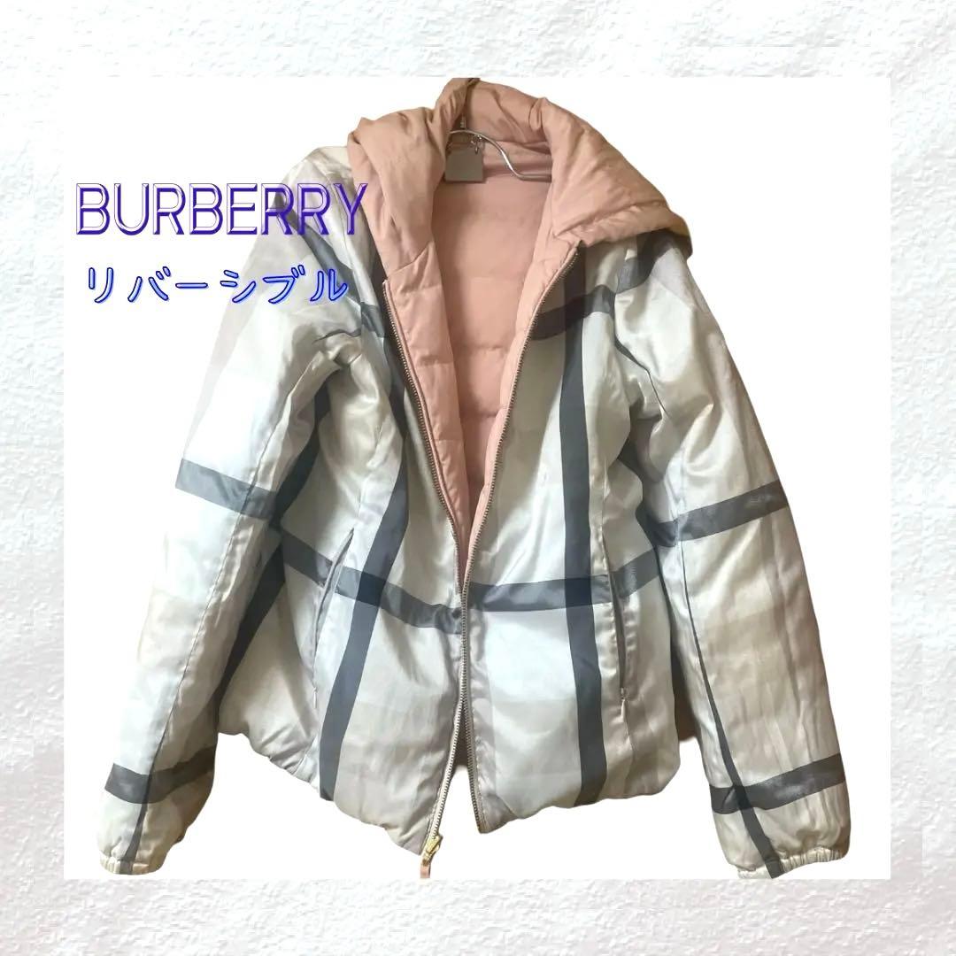 バーバリー ブルレーベル　リバーシブル ダウンジャケット・レディース38【M】
