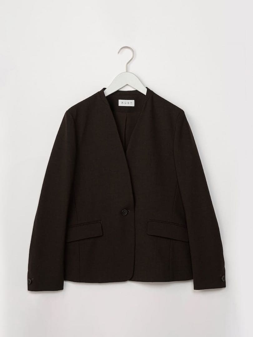 PLST　ブラッシュドバック　セットアップ　スーツ上下 ブラウンM