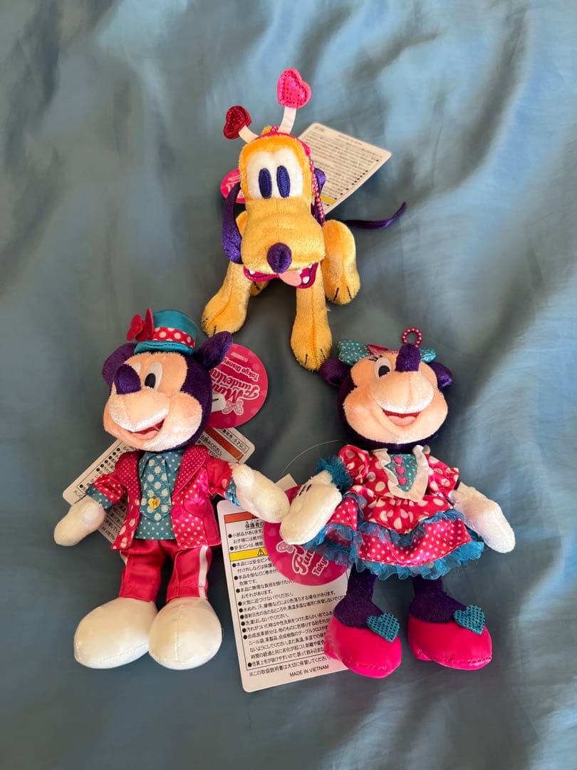 ディズニー　ミニーのファンダーランド　パルパルーザ　ぬいぐるみバッジ　3体セット ディズニー パルパルーザ ミニーのファンダーランド ミニーぬいぐるみ