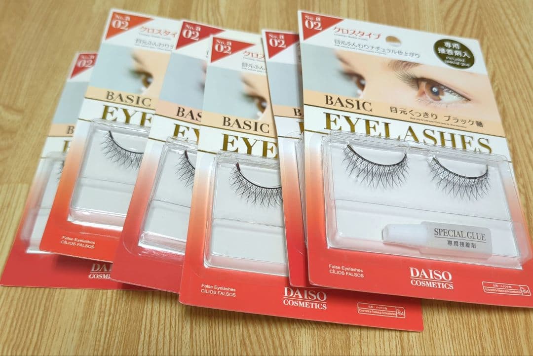 ザ・ダイソー つけまつげNo.a02 クロスタイプ・廃盤レア商品 6こセット