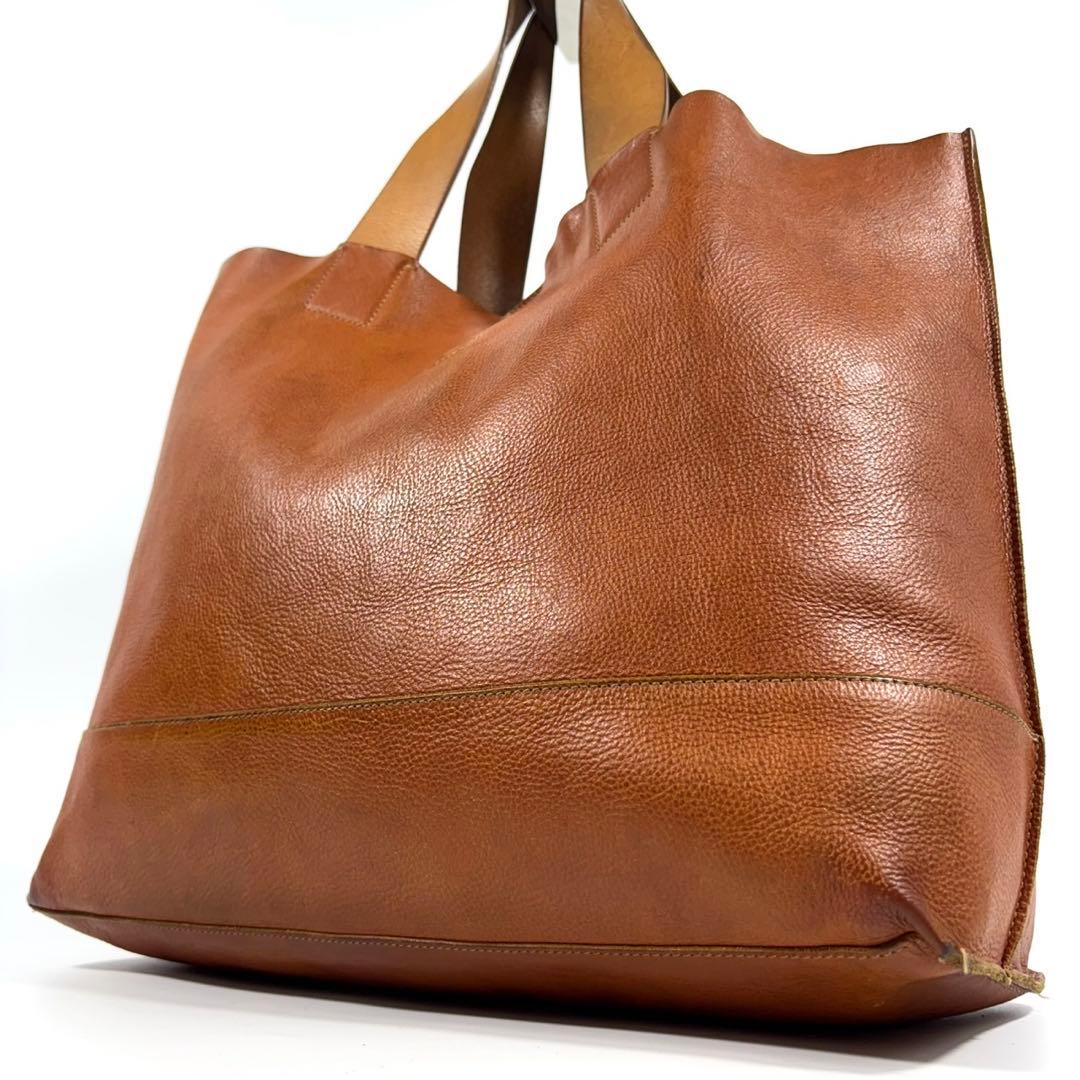 ✨希少 美品✨イルビゾンテ トートバッグ A4可 レザー ヤキヌメ ブラウン 茶 IL BISONTE（イルビゾンテ） トートバッグ IL BISONTE / ORIGINAL