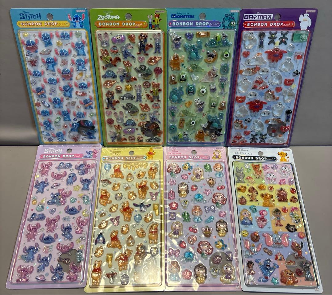 正規品 ボンボンドロップシール ディズニー8種類