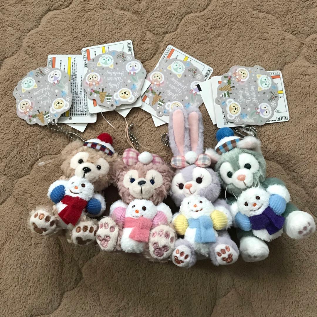 ウィンターホリデー　ぬいぐるみストラップ　ダッフィー アンドフレンズ