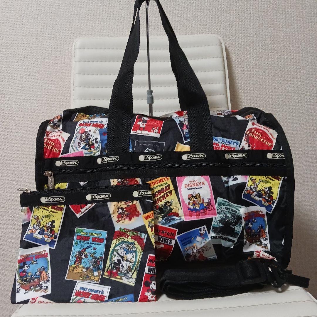 2647　レスポートサック　ボストンバッグ　ディズニー　ポーチ付　未使用