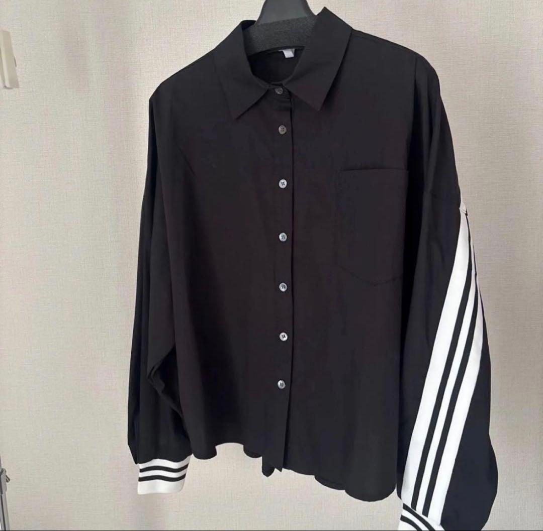 Dignite collier サイドラインシャツ Dignite collier／ディニテコリエ】サイドラインギャザーシャツ