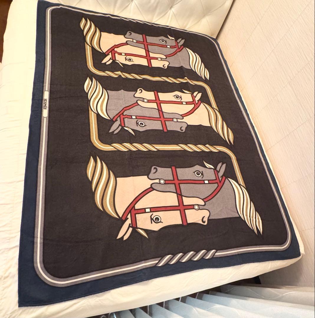 エルメス　カシミヤブランケット