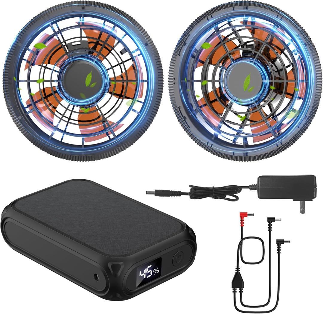 【2025新登場 史上最強 43V超高出力 30000mAh】空調作業服 ファン