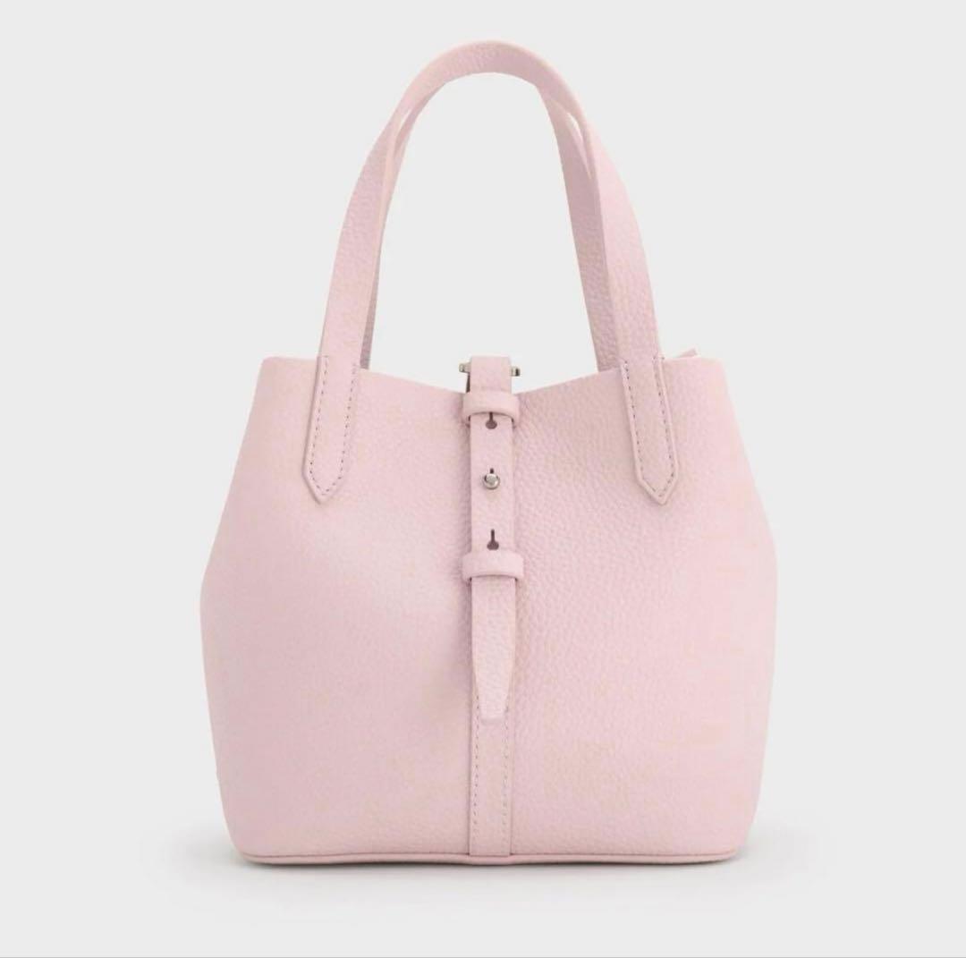 Beryl ベリル リサイクルレザーバケツバッグ コットンキャンディーピンク