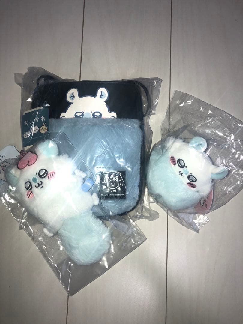 新品 未使用 ちいかわ モモンガ マスコット ショルダー ポーチ 3点セット
