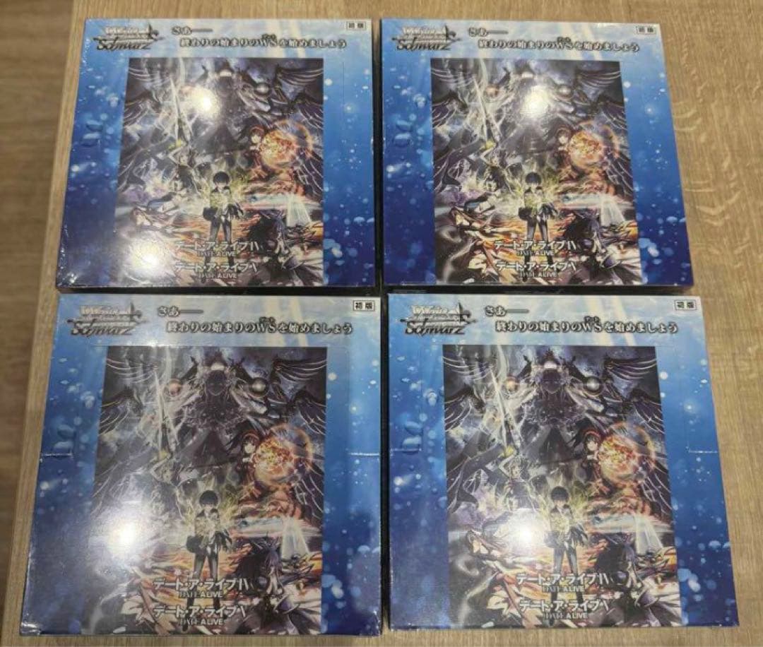 ws ヴァイスシュヴァルツ　デートアライブ　4box 未開封　シュリンク付 ヴァイスシュバルツ ブースターパック デート・ア・ライブ Vol.3