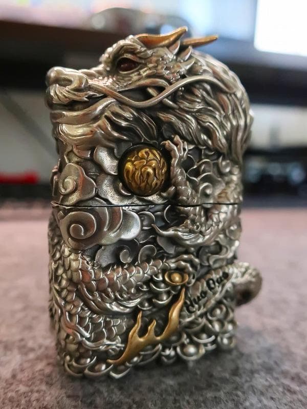 ジッポ ZIPPO ライター 竜 龍 ドラゴン 両面 如意宝珠 付 高級木箱付 5615150056-min.jpg