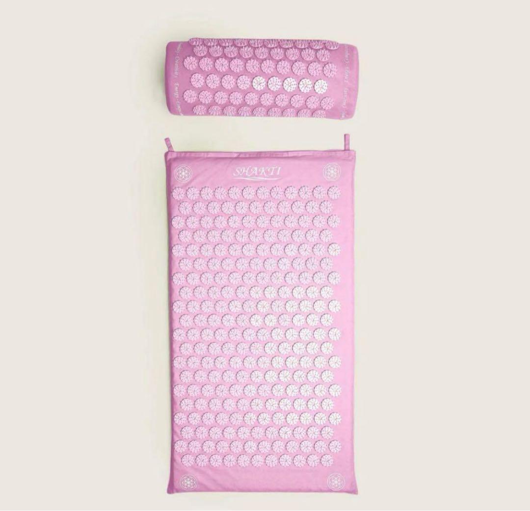 【美品】SHAKTI シャクティマット &枕セット　ピンク