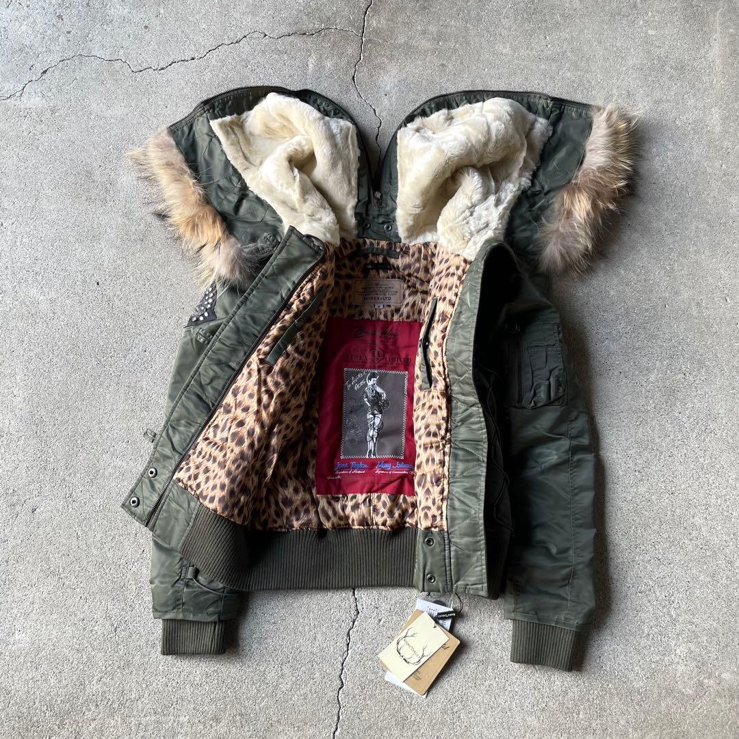 AVIREX N-2B フライトジャケット レオパード柄 短丈 00s y2k