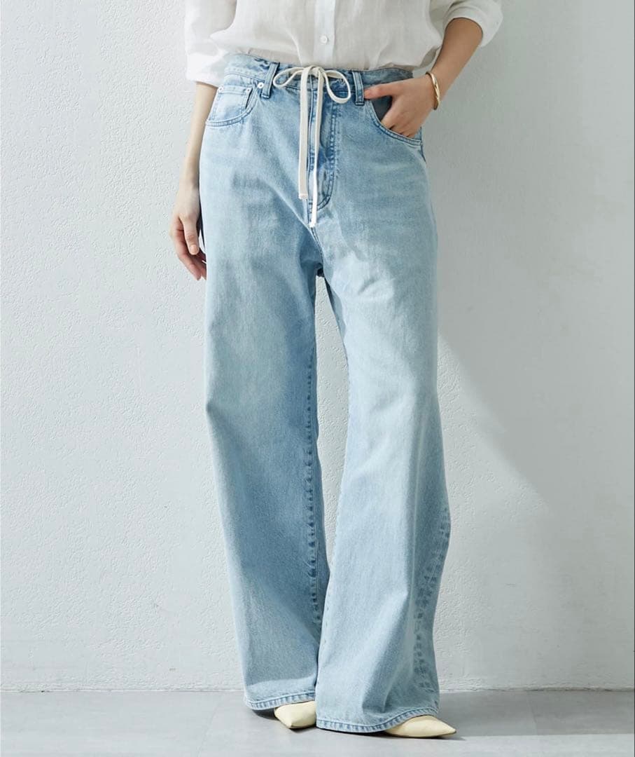 【Whim Gazette】ウィムガゼット ドロストデニム ブルー 36