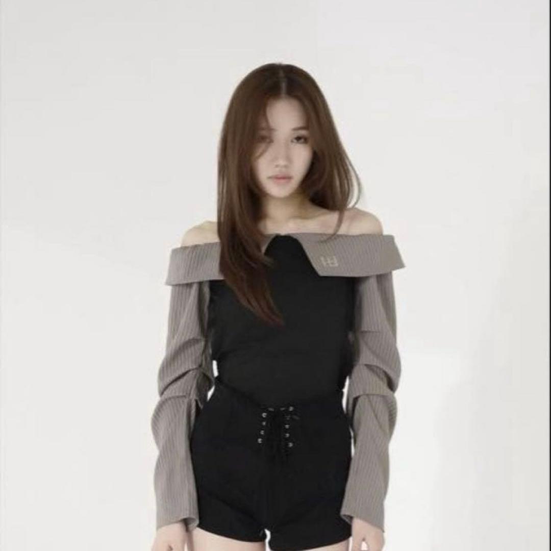 kiss the club オフショルダー 長袖シャツ shoulder off hoodie | KISS THE CLUB