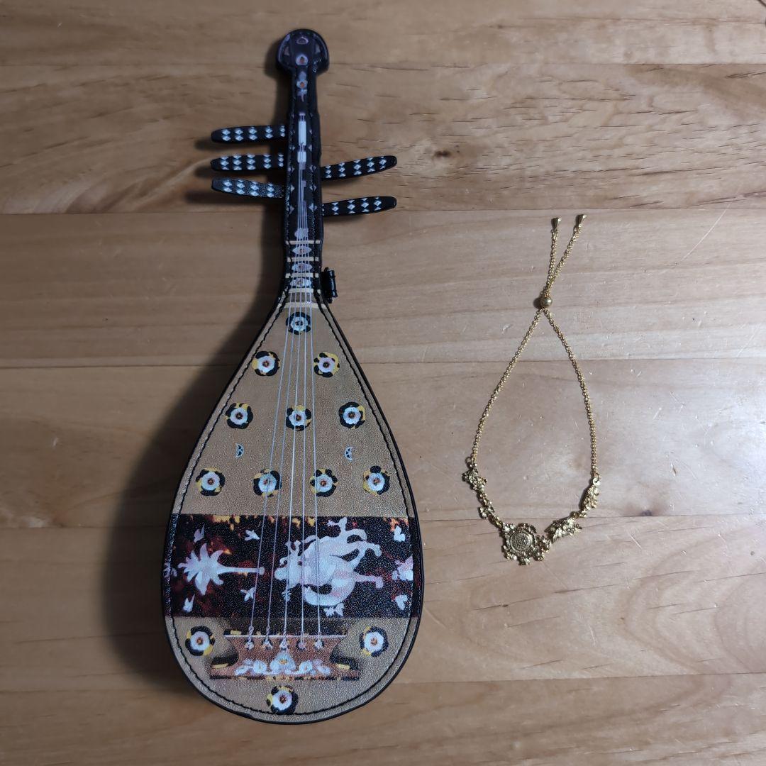 未使用フェリシモ 正倉院 螺鈿紫檀五絃琵琶 エコバッグ＆光のかけらブレスレット