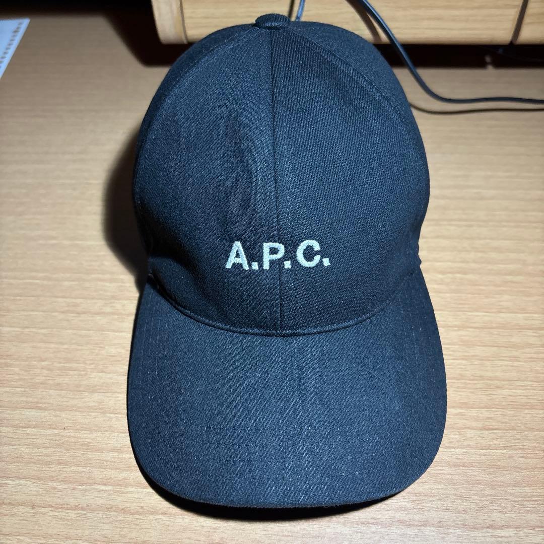 【正規品】A.P.C アーペーセー ロゴ デニム キャップ 黒　サイズ58