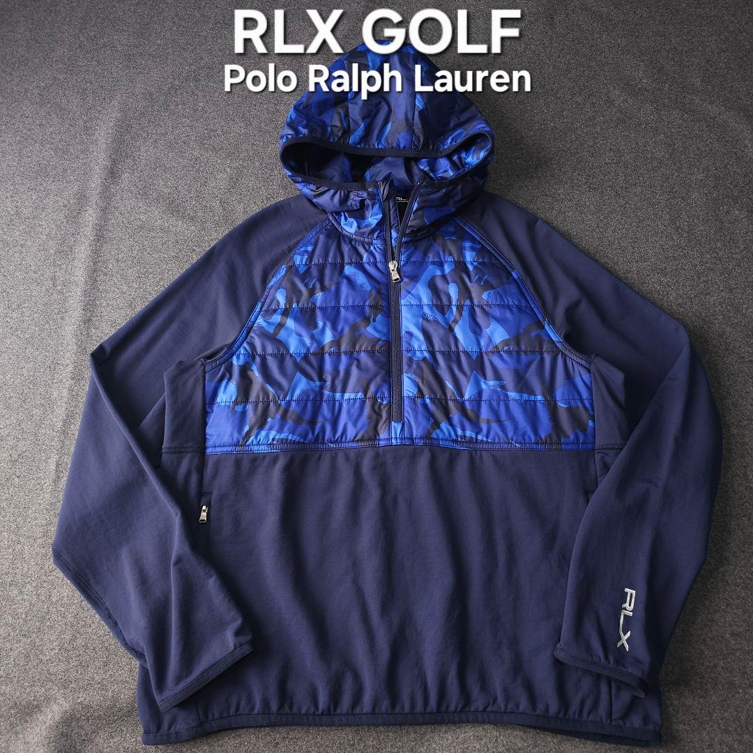 RLX ポロラルフローレン 中綿 異素材 カモフラ フーディブルゾンジャケットM