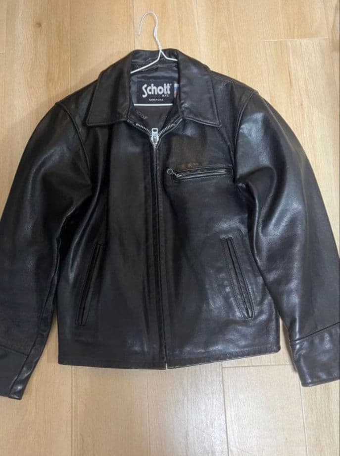 schott 659 レザー　ライダース ブラック　シングル　36