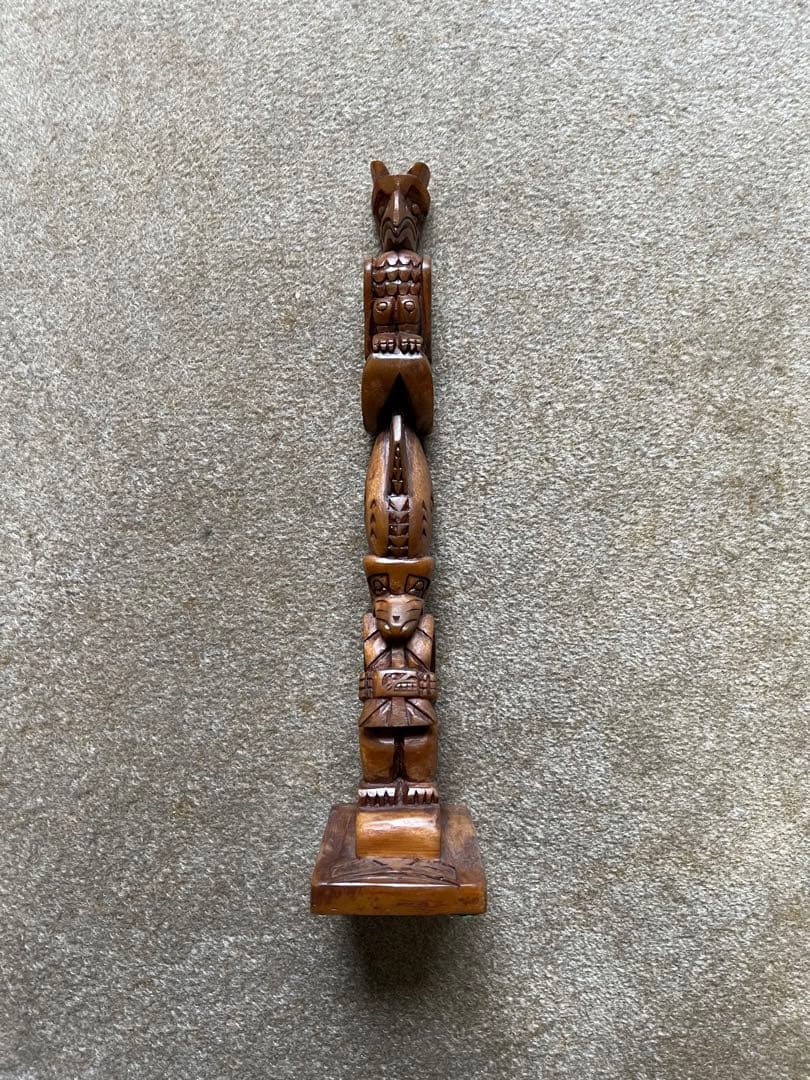 カナダ トーテンポール 彫刻 置物 アンティーク インテリア スーベニア アート