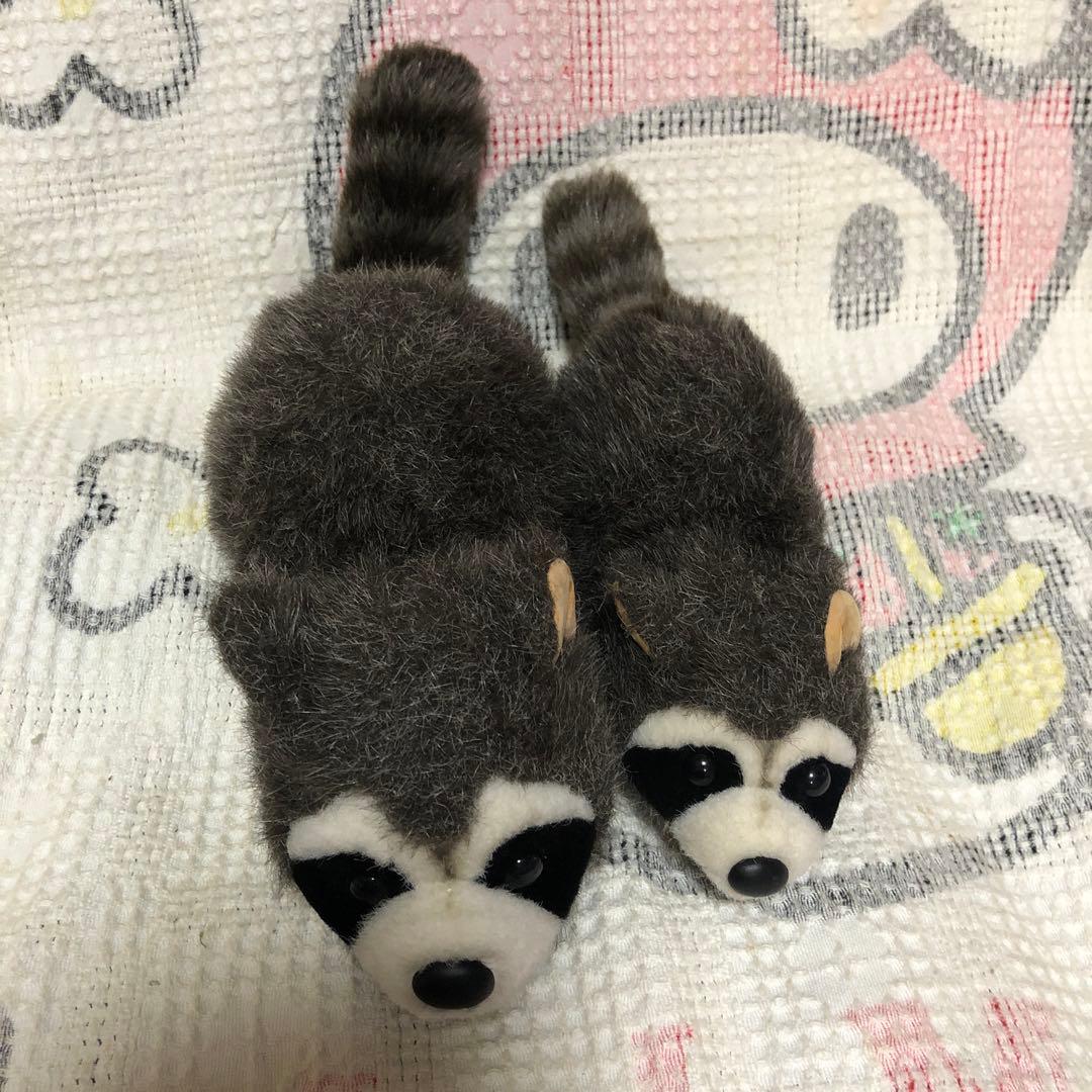 昭和レトロ ヴィンテージ ファースト社 アライグマ ぬいぐるみ 2こ