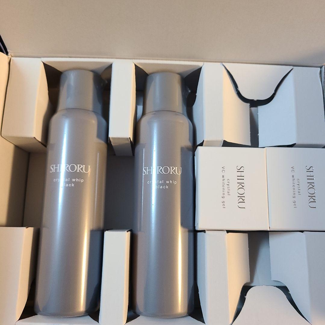 値下げ☆SHIRORU☆クリスタルホイップブラック 2本・ホワイトニングゲル2個