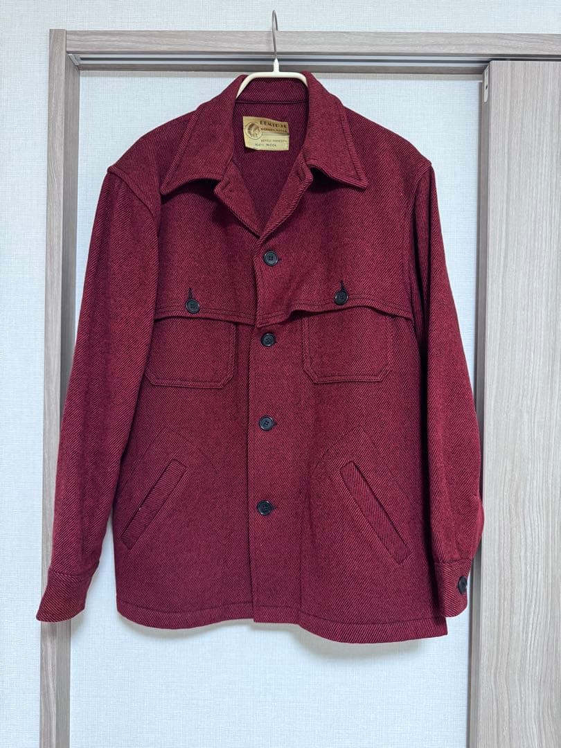 Q*n様 BEMIDJI ベミジ ウールジャケット CPOジャケット レッド メ