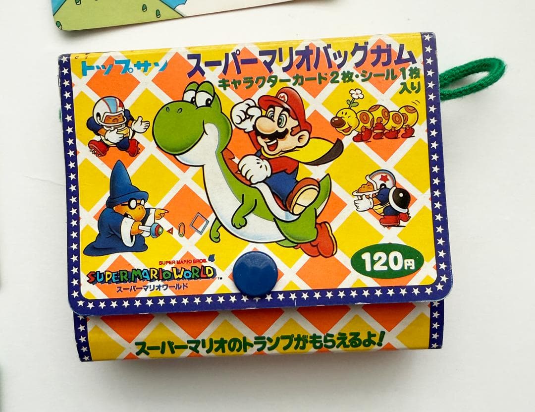 スーパーマリオ　バッグガム　トップサン　カード18枚　ドラボン　キラ　空箱 スーパーマリオ バッグガム トップサン カード18枚 ドラボン キラ 空箱