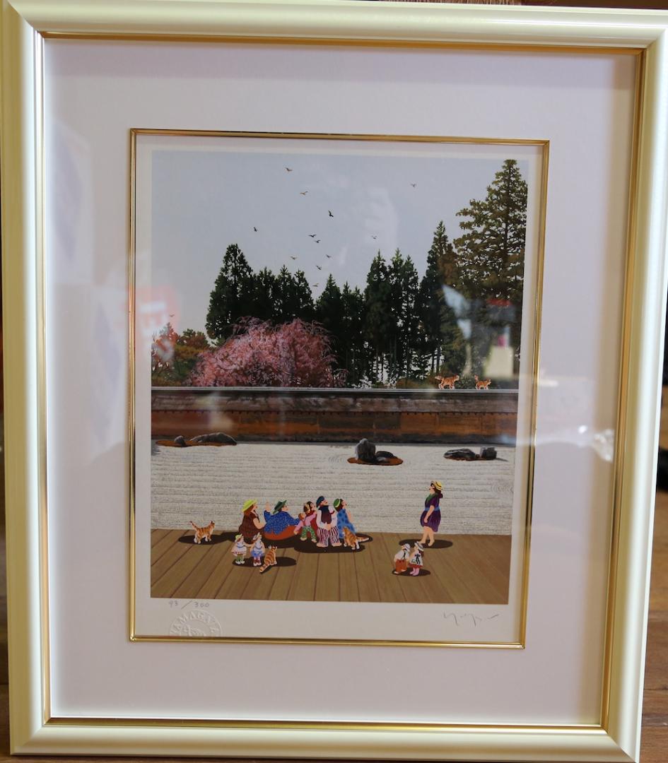 ヒロ・ヤマガタ 『日本のエッセンス 龍安寺』 ヒロ・ヤマガタ「日本のエッセンス 龍安寺」シルクスクリーン :: 絵画