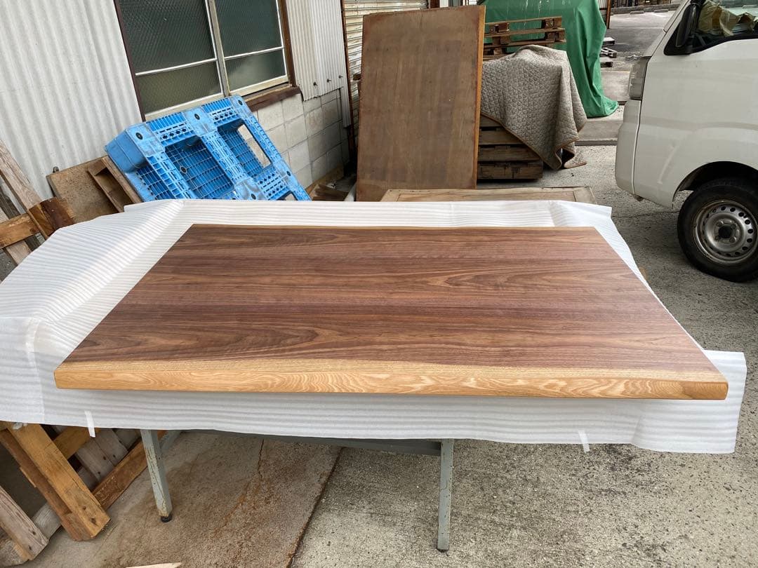 こたつ天板ウォールナット皮付き120日本製