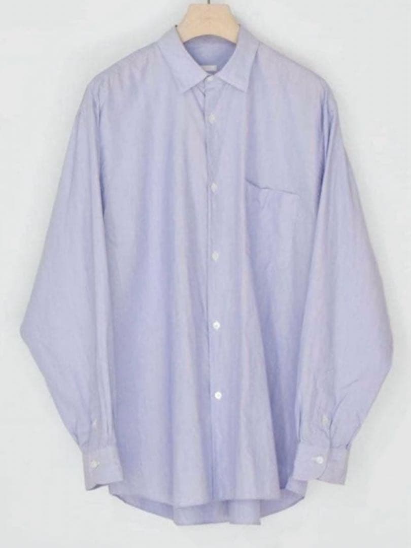 コモリシャツ SAX STRIPE サイズ4 22aw comoli