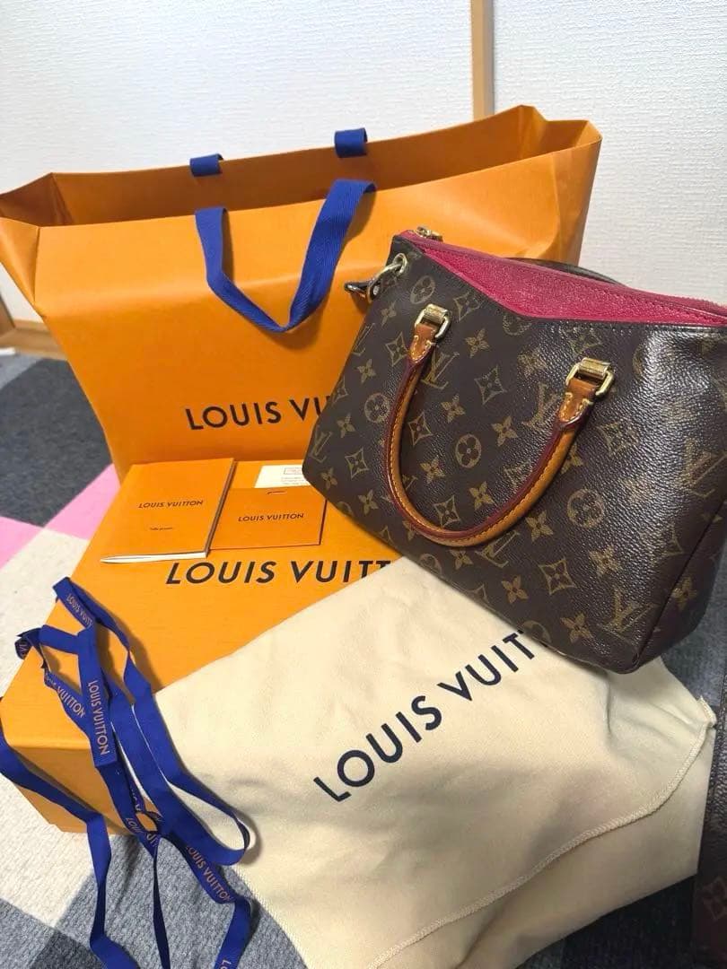 ルイ・ヴィトン モノグラム ハンドバッグ　箱付き ルイヴィトンポパンクールオ 14145 ブラウン レディース モノグラム