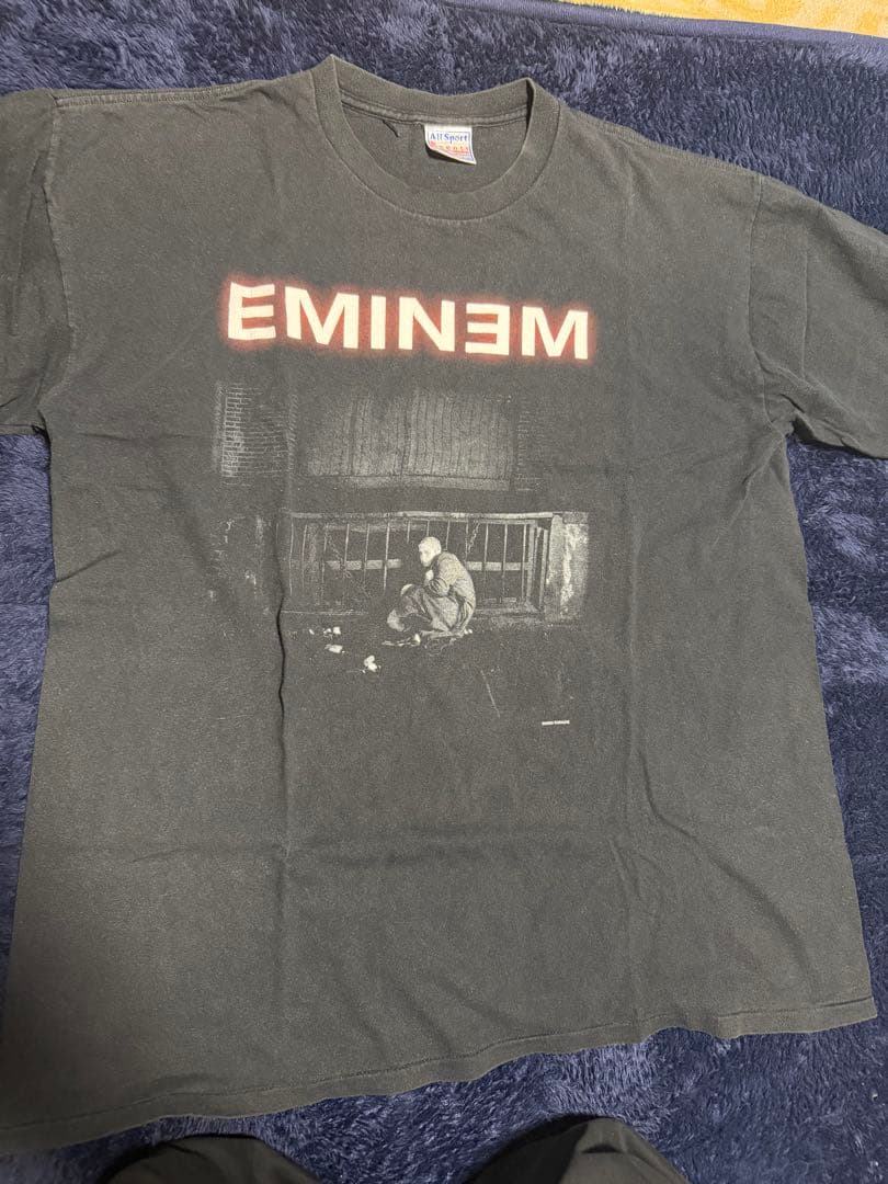 Eminem Marshall Mathers Tシャツ　XL エミネム エミネム リプリント Tシャツ 半袖 メンズ 新品 個性的 黒 XL Eminem
