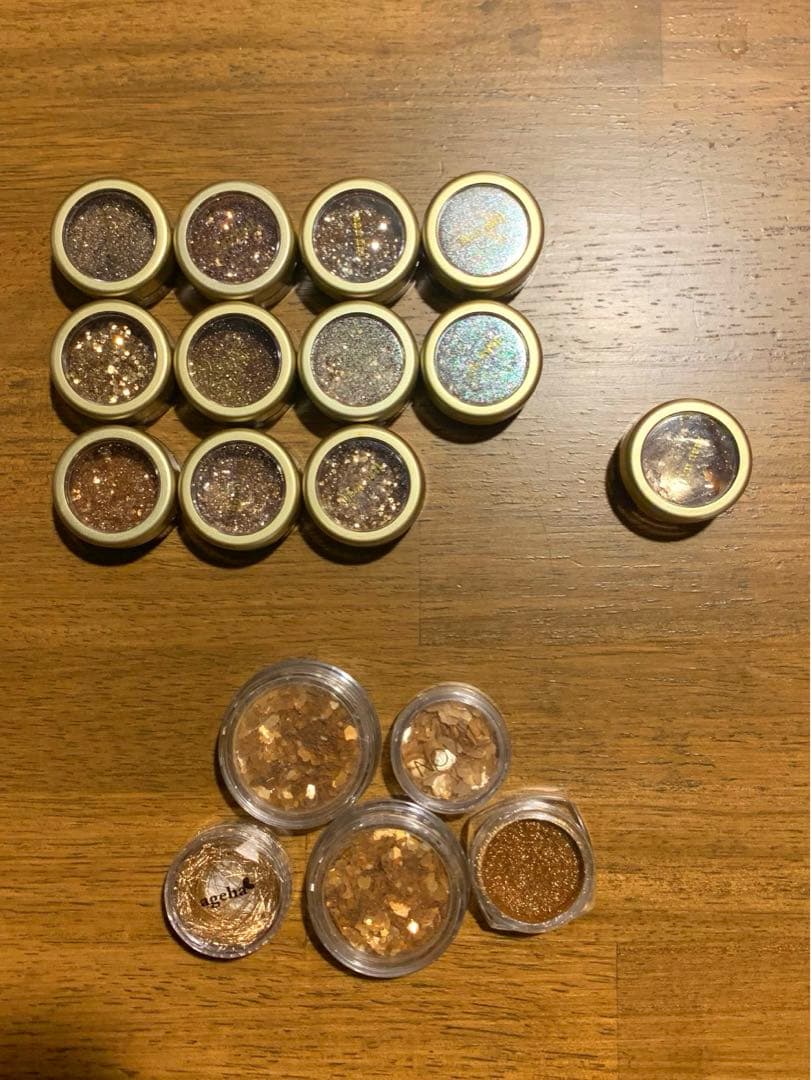 laau nail ラメ11セット＋calm gold 箔＋その他ゴールド小物