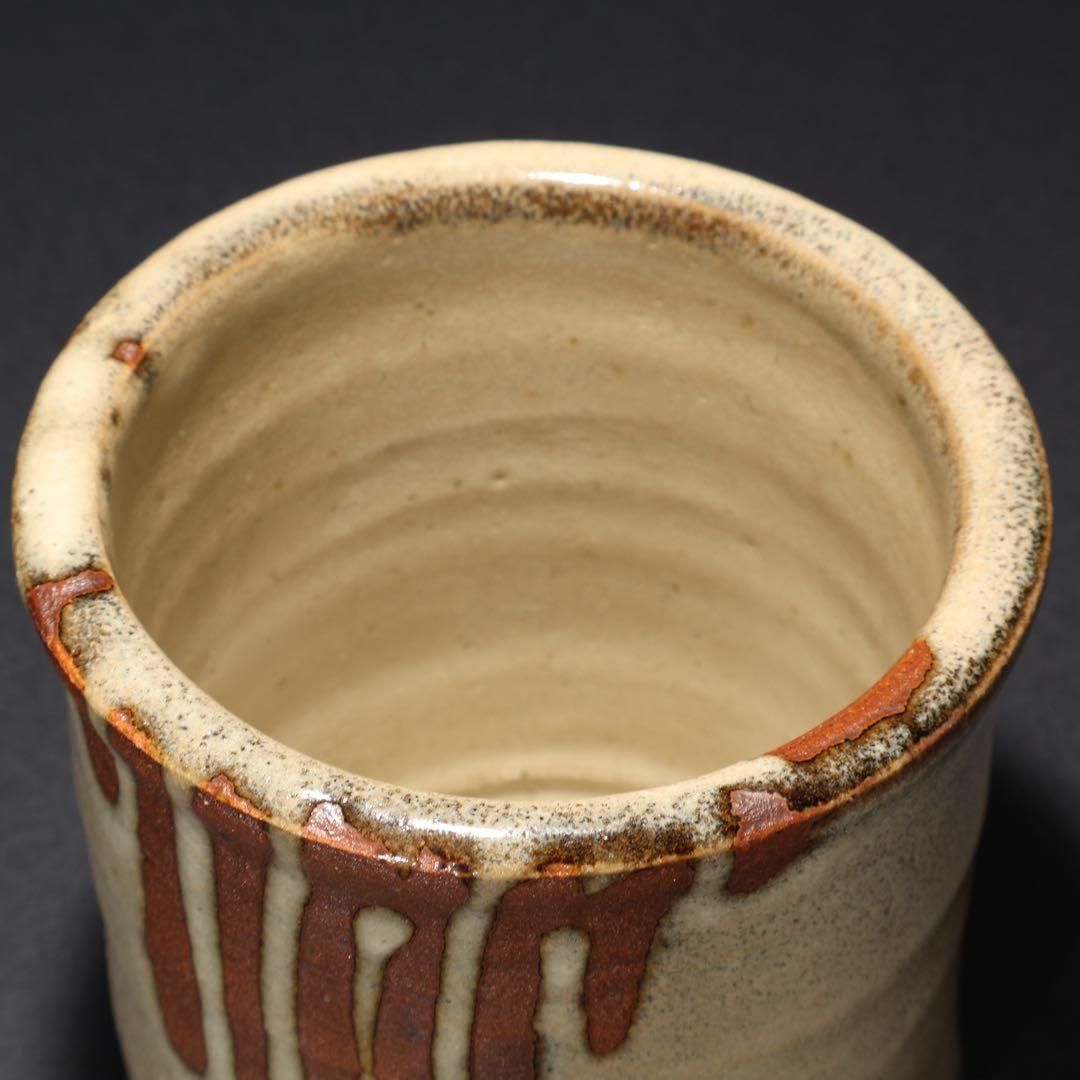 浜田庄司 白釉抜絵筆立て 人間国宝 R1614K2 - メルカリ