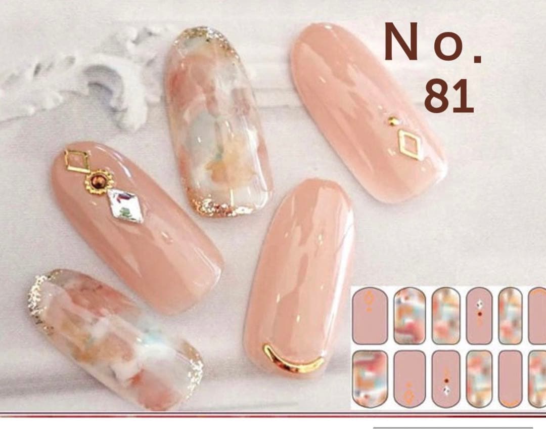 【高品質タイプ】4枚購入で1枚プレゼント！ジェルネイルシール☆。.:＊・゜