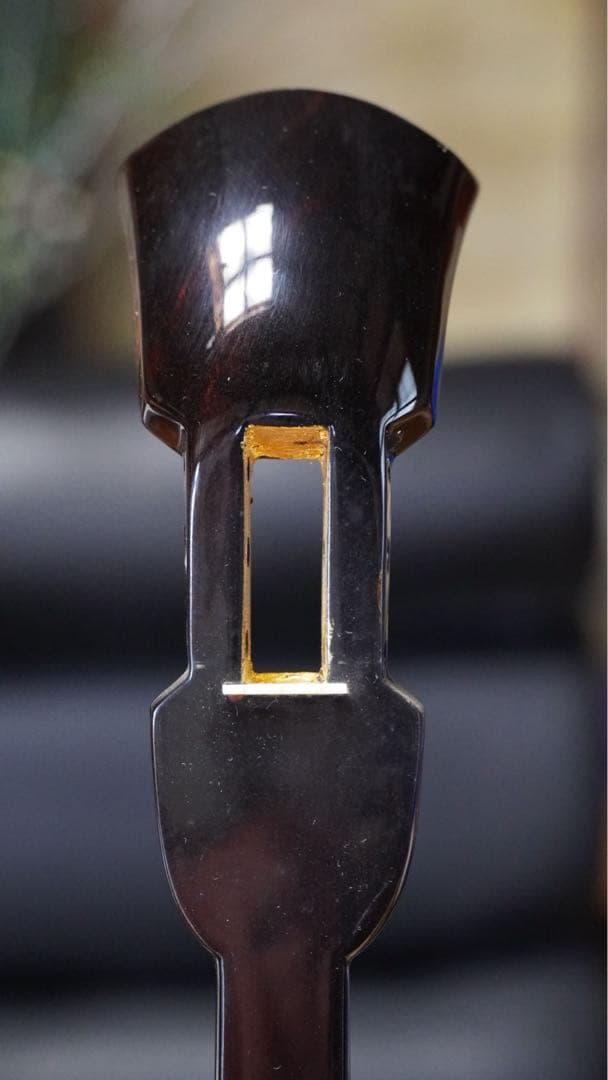 '現代の名工'又吉章盛作 100丁展出展品三線棹 ウジラミ黒木小與那平型 貴重作