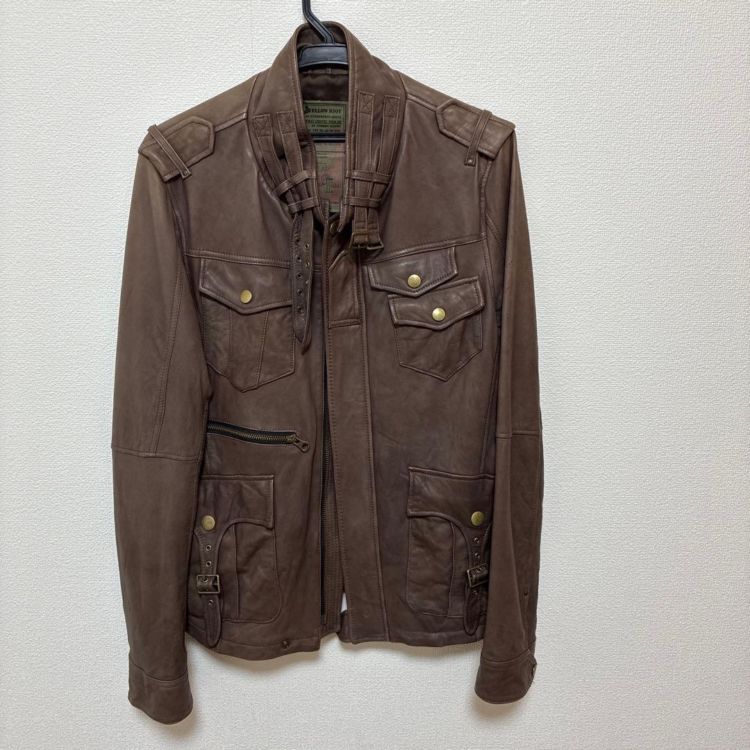 【⭐︎】PPFM 羊革　ラムレザーライダースジャケット　Lサイズ