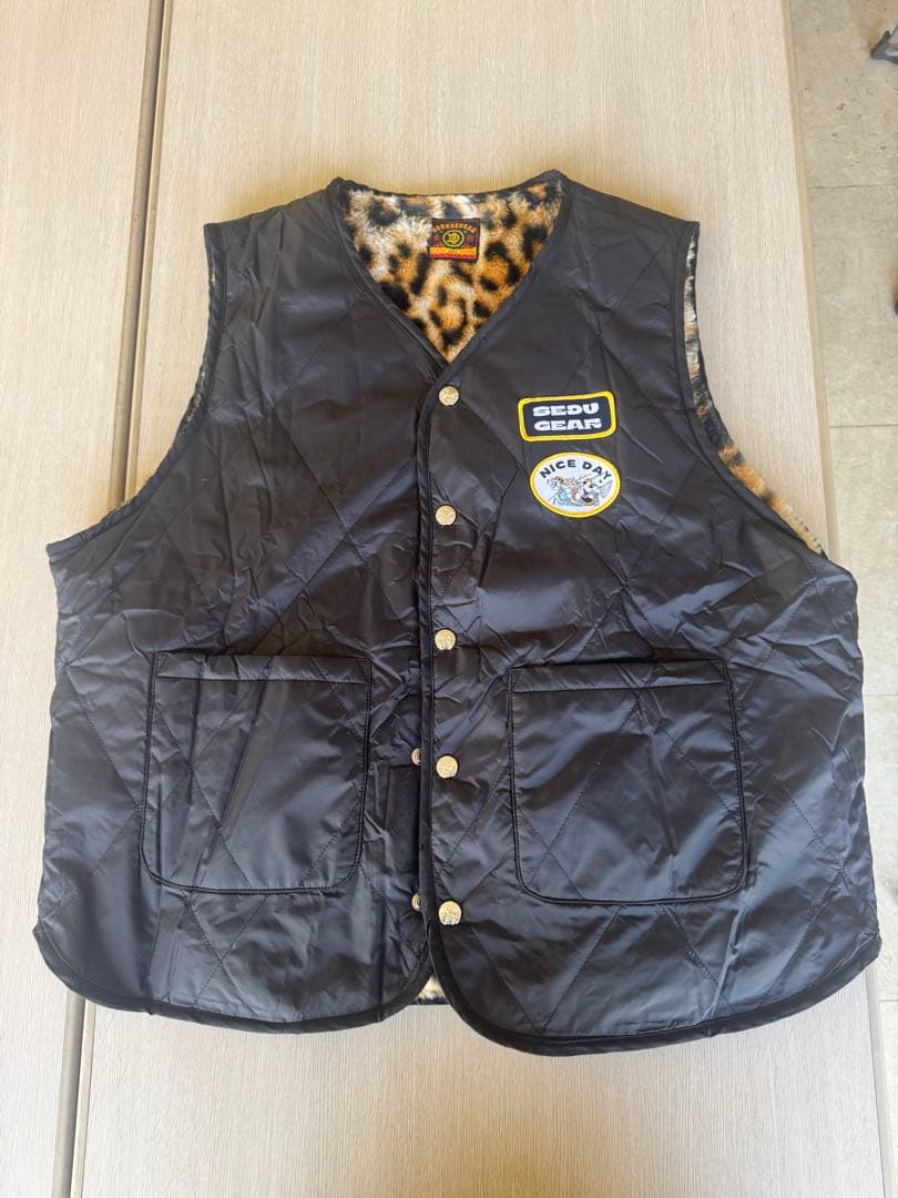 ヒョウ柄　リバーシブルベスト　値下げ不可