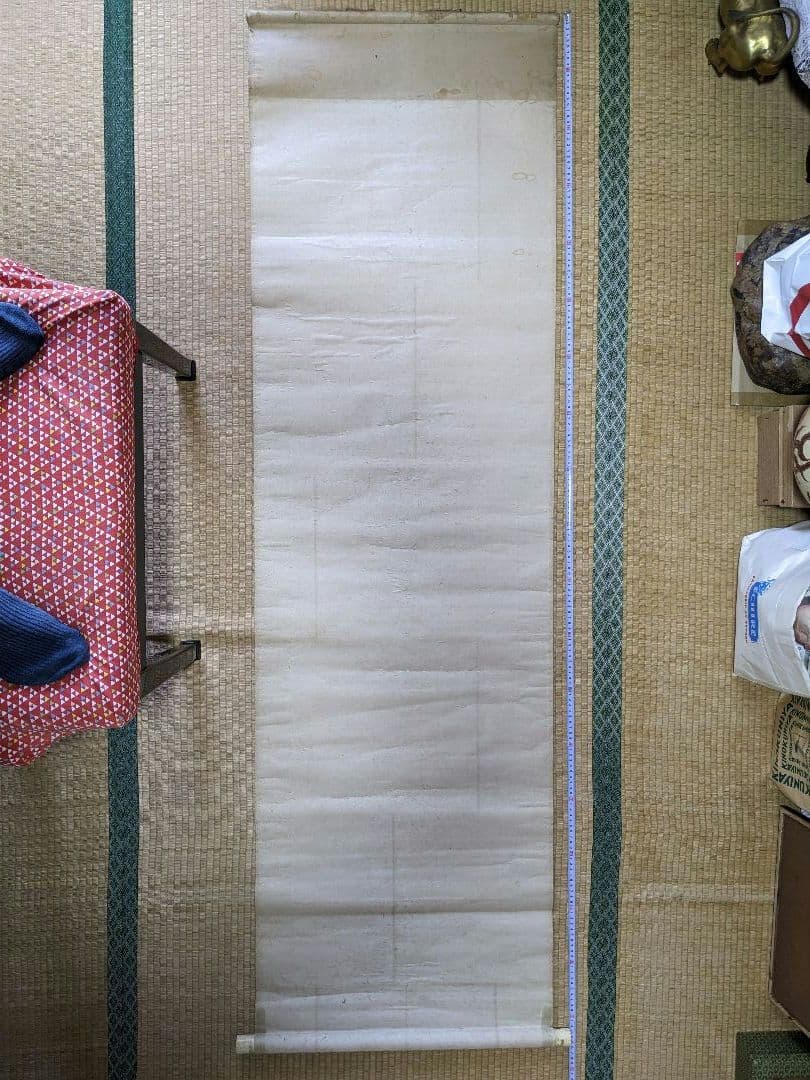 ♢犬と椿図 絹本水墨画 墨彩画 掛け軸？円山派 明治時代 鹿角古美術