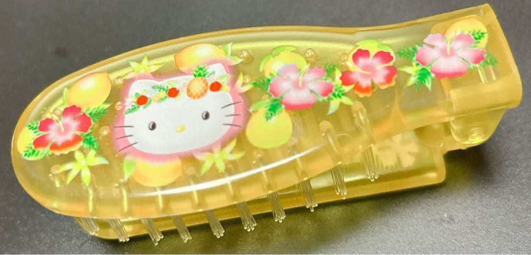 ハローキティ　南国　フルーツ　ハイビスカス　キティ　サンリオ　平成レトロ　くし