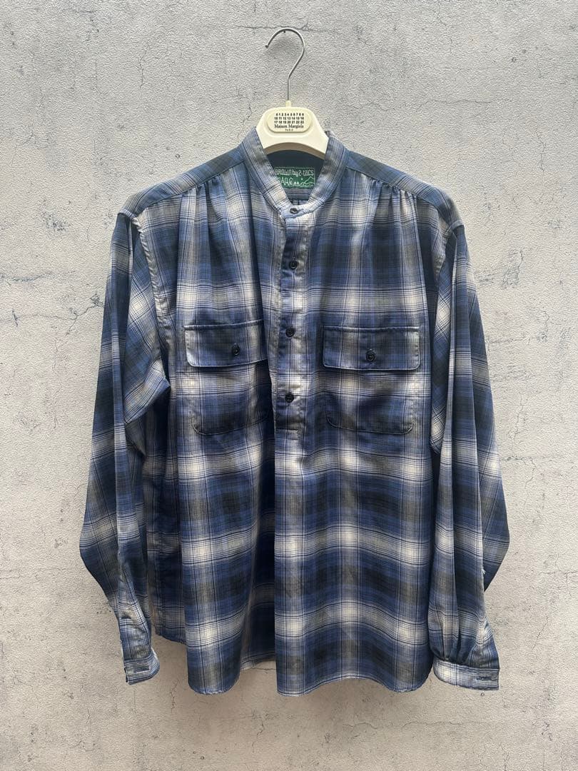 BROWN by 2-tacs Stand collar スタンドカラーシャツ