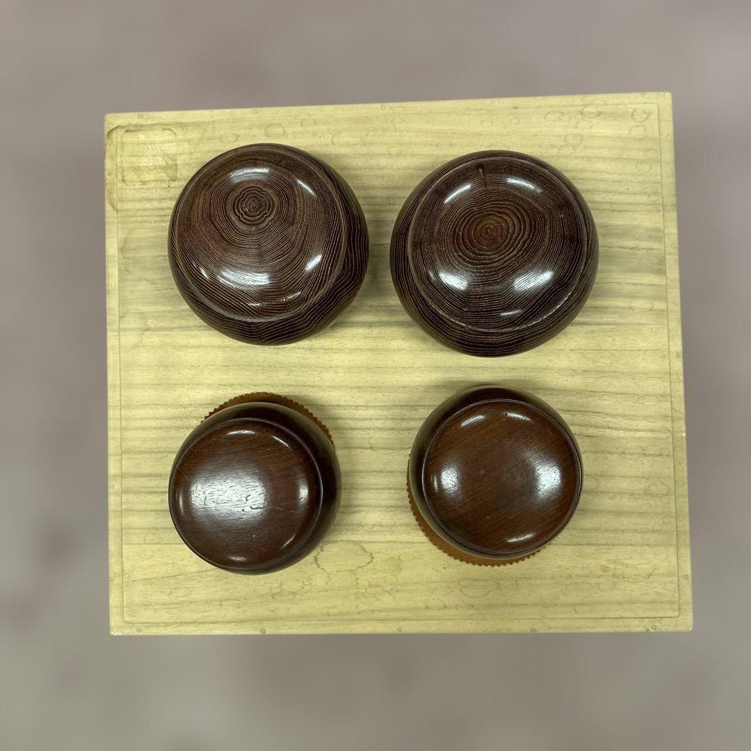 木製囲碁セット 白黒石付き