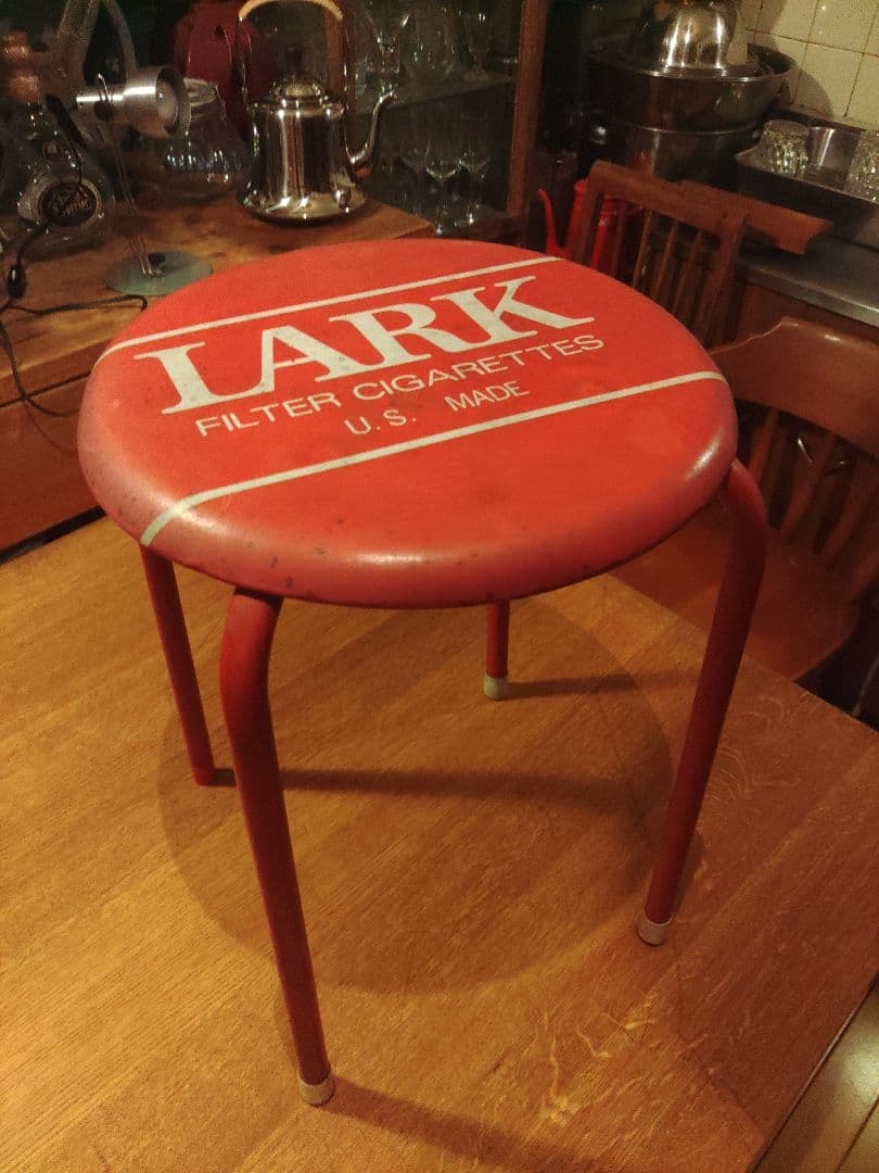 激レア　LARK 丸椅子　パイプ椅子　ラーク　ヴィンテージ　アンティーク　非売品