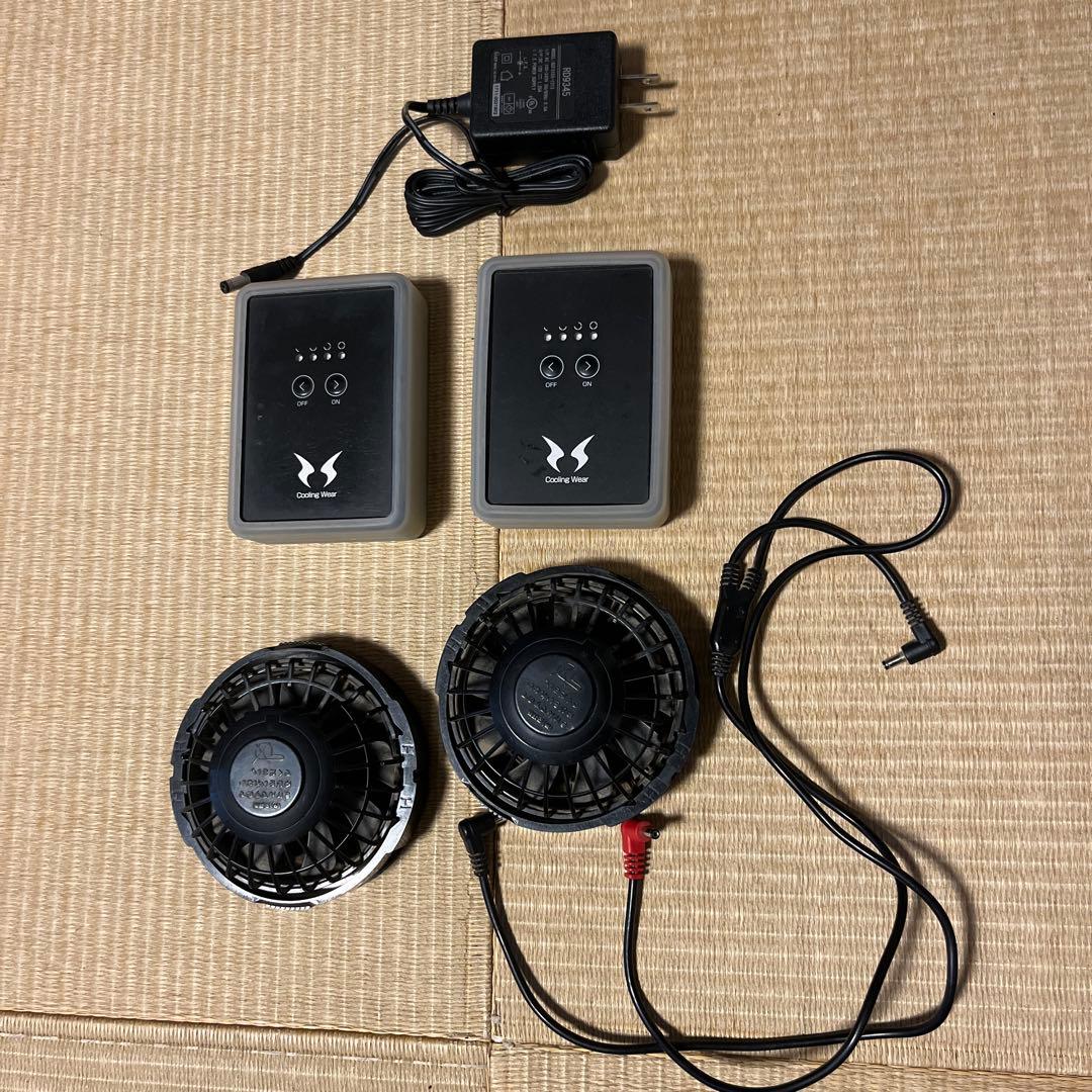空調服用ファンセット（2個、コントローラー付き）