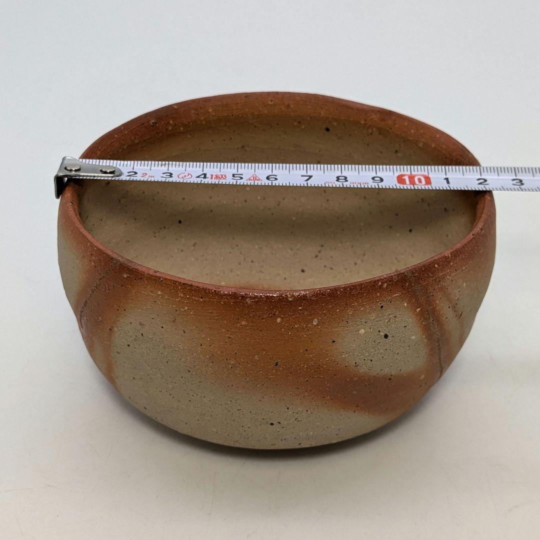 初代森陶岳 備前焼 緋襷茶盌 合箱合布 折松葉印 抹茶碗 抹茶茶碗