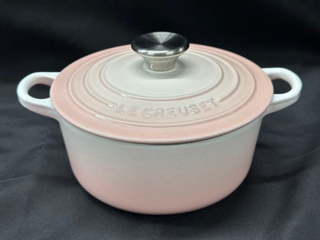【USED美品】Le Creuset ココットロンド　ピンク　18cm