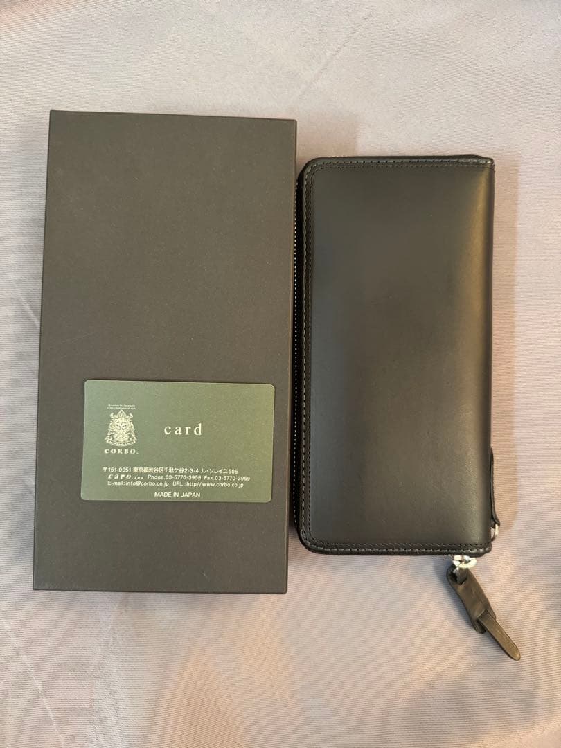 新品未使用品　CORBO ブラック 長財布　MADE IN JAPAN レザー
