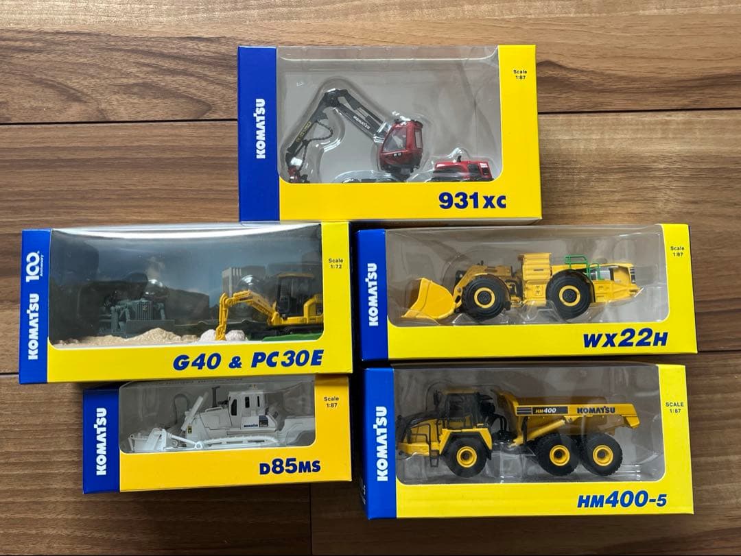 【非売品】KOMATSU コマツ 株主優待 ミニチュア ミニカーセット 5点