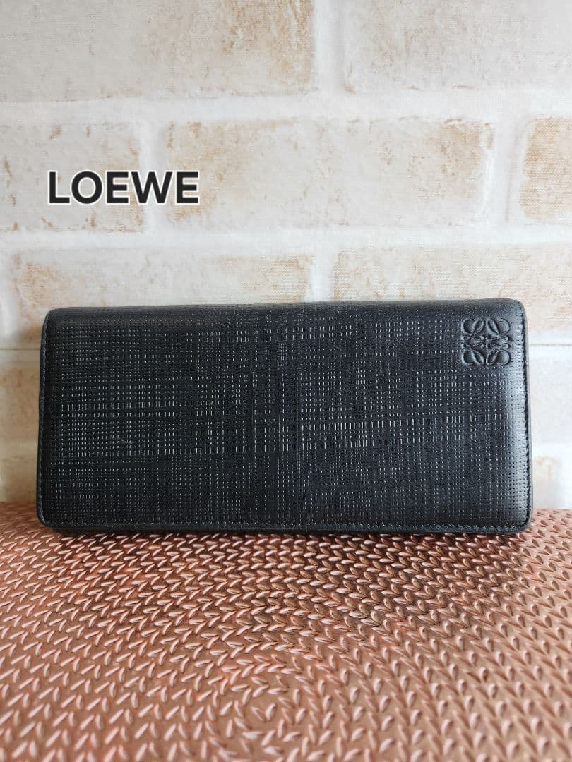 LOEWE　コンチネンタルウォレット　アナグラム　レザー